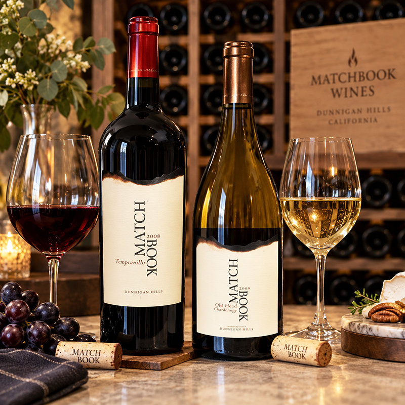 Matchbook Wines Tempranillo 2008 and Matchbook Wines Old Head Chardonnay 2009. Click here for tasting notes.