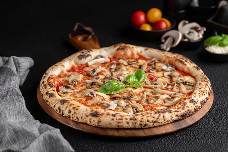 Pepperoni, Sausage, and Mushroom Pizza