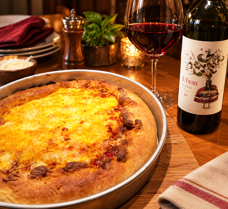 deep dish sausage pizza