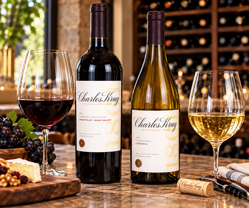 Charles Krug Winery. <a href="#taste">Click here for tasting notes.</a>