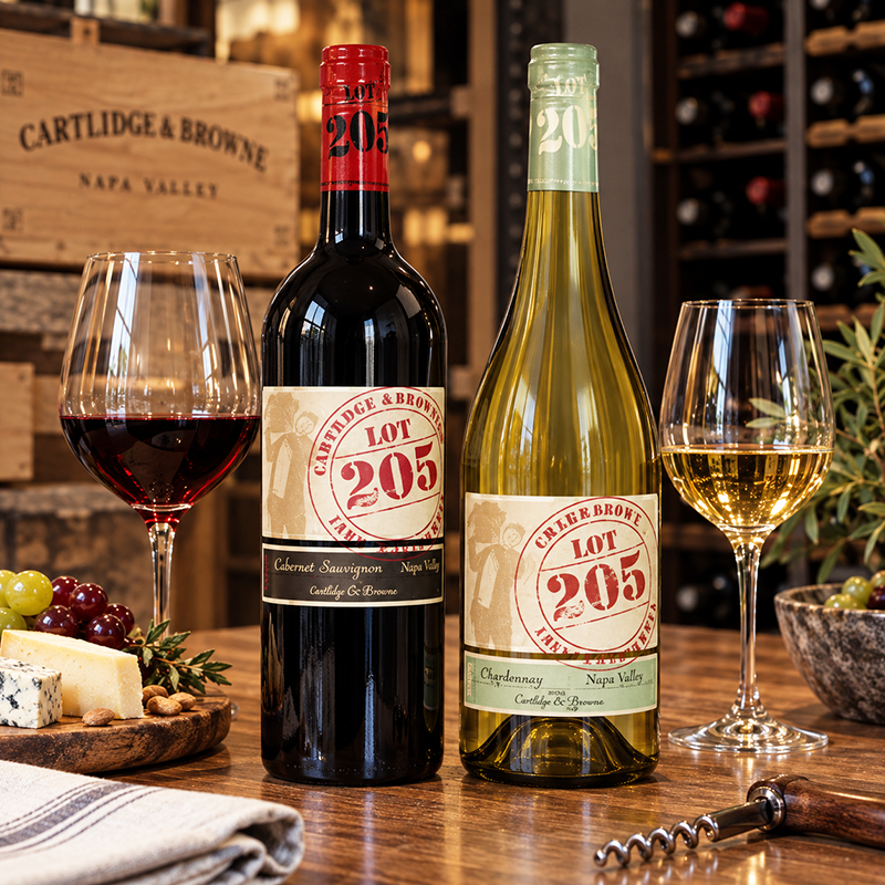 Lot 205 Cabernet Sauvignon 2006 and Lot 205 Chardonnay 2006.