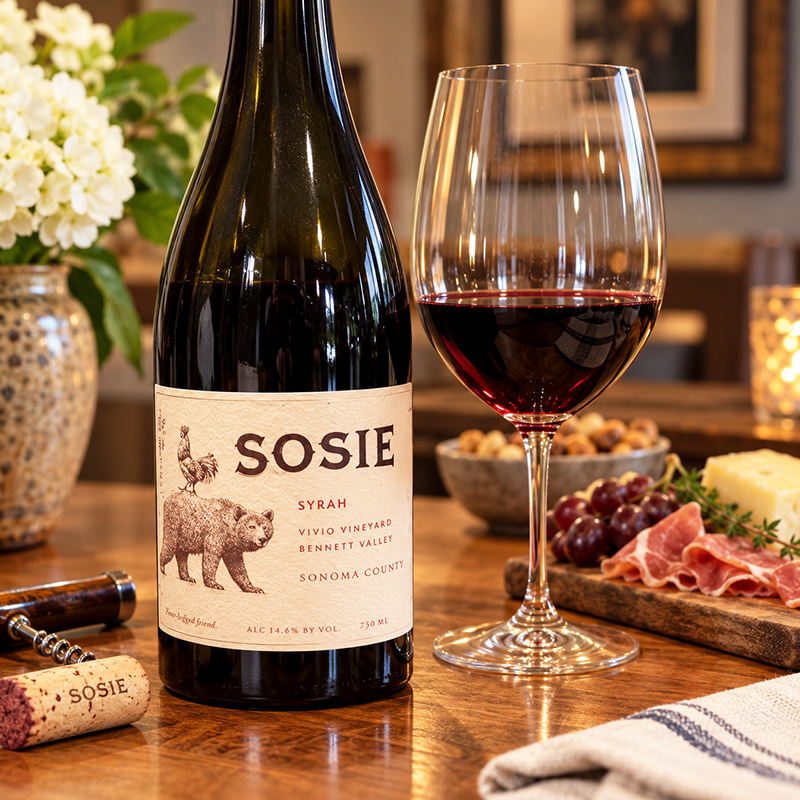 Sosie Winery Syrah. Click here for tasting notes. 