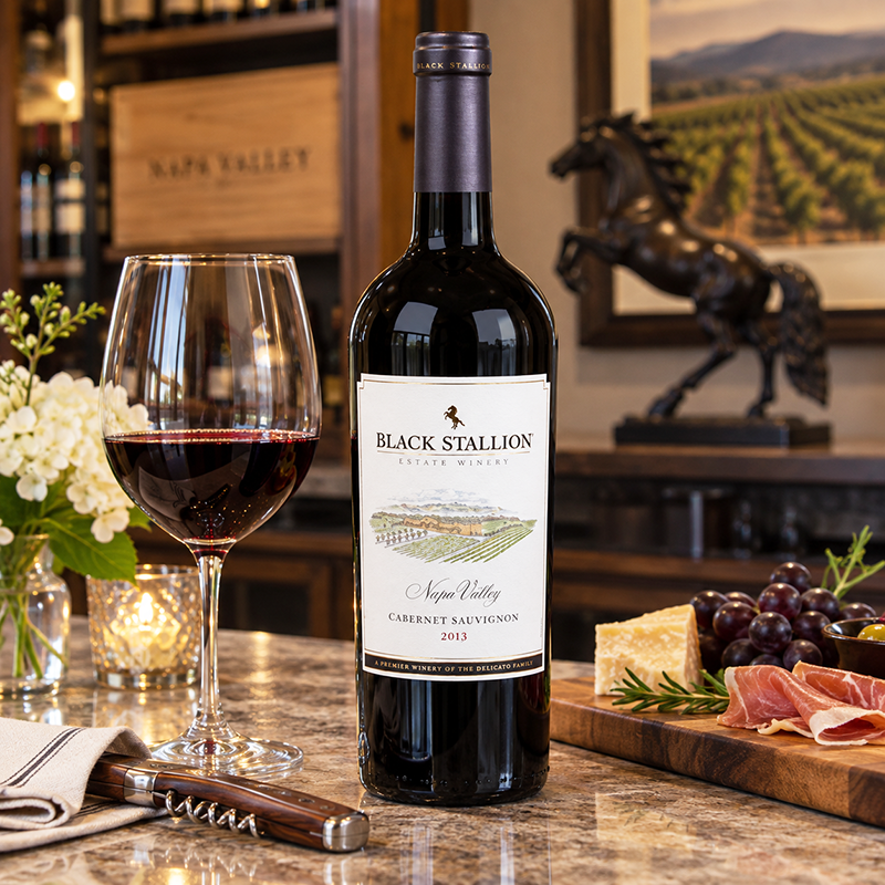 Black Stallion Cabernet Sauvignon 2013. <a href="#taste">Click here for tasting notes.</a>