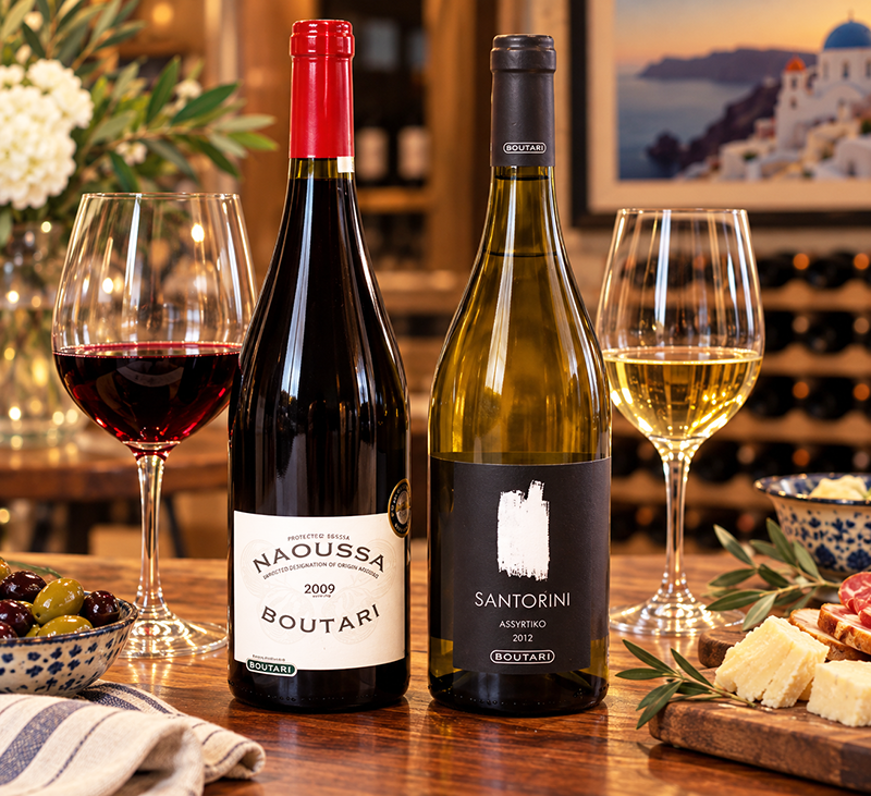 Boutari Naoussa 2009 and Boutari Santorini Assyrtiko 2012