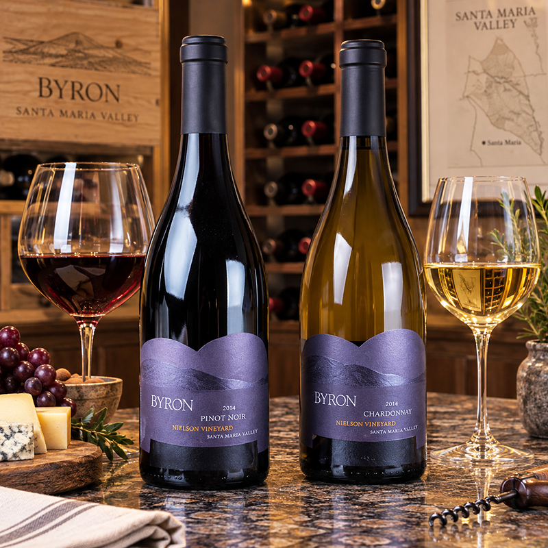 Byron Nielson Vineyard Pinot Noir 2014 and Byron Nielson Vineyard Chardonnay 2014