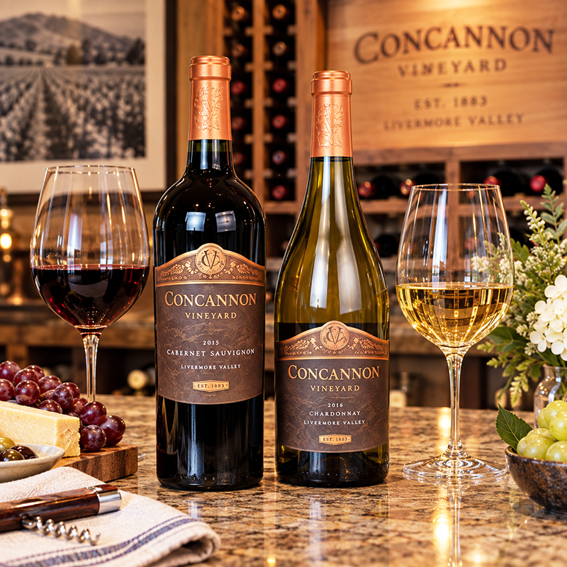Concannon Cabernet Sauvignon 2015 Concannon Chardonnay 2016