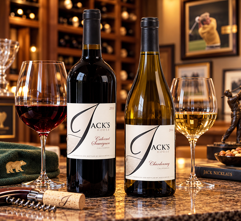 Jack’s House Cabernet Sauvignon 2013 and Jack’s House Chardonnay 2014.