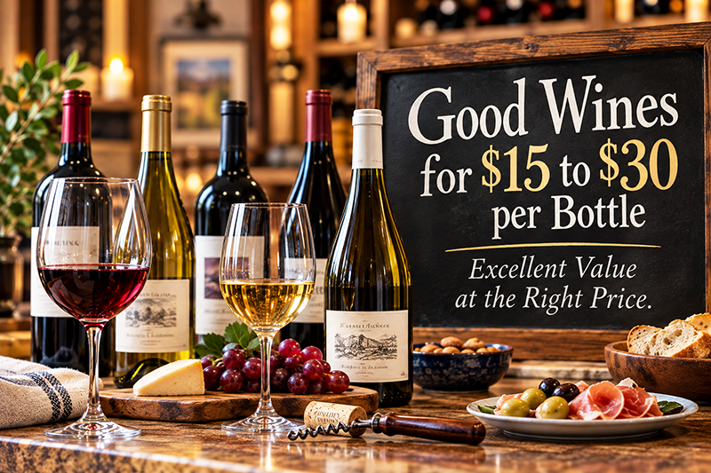 Good Wines for $15 to $30