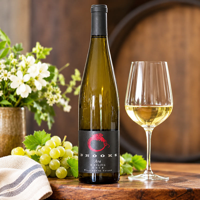 Brooks Ara Riesling 2018. <a href="#taste">Click here for tasting notes.</a>