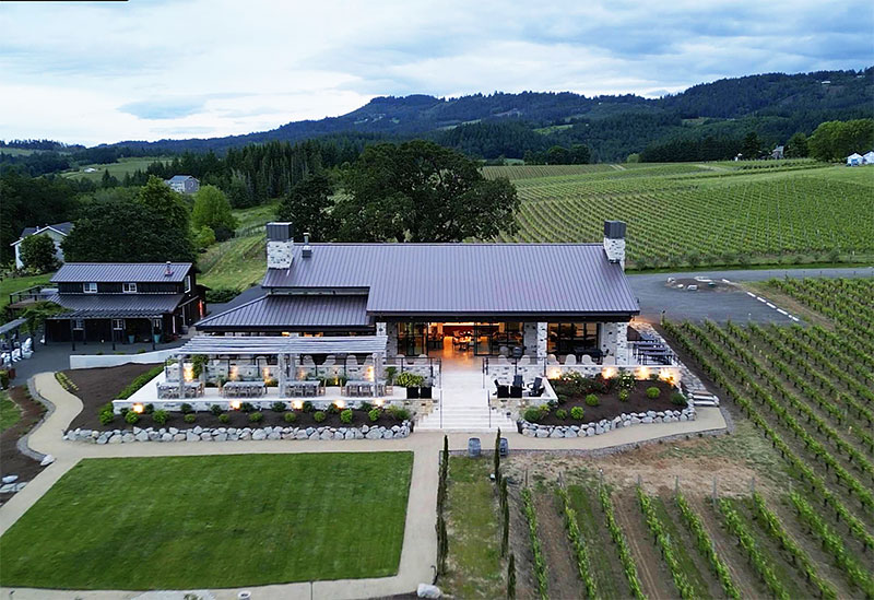 The Villa tasting house.