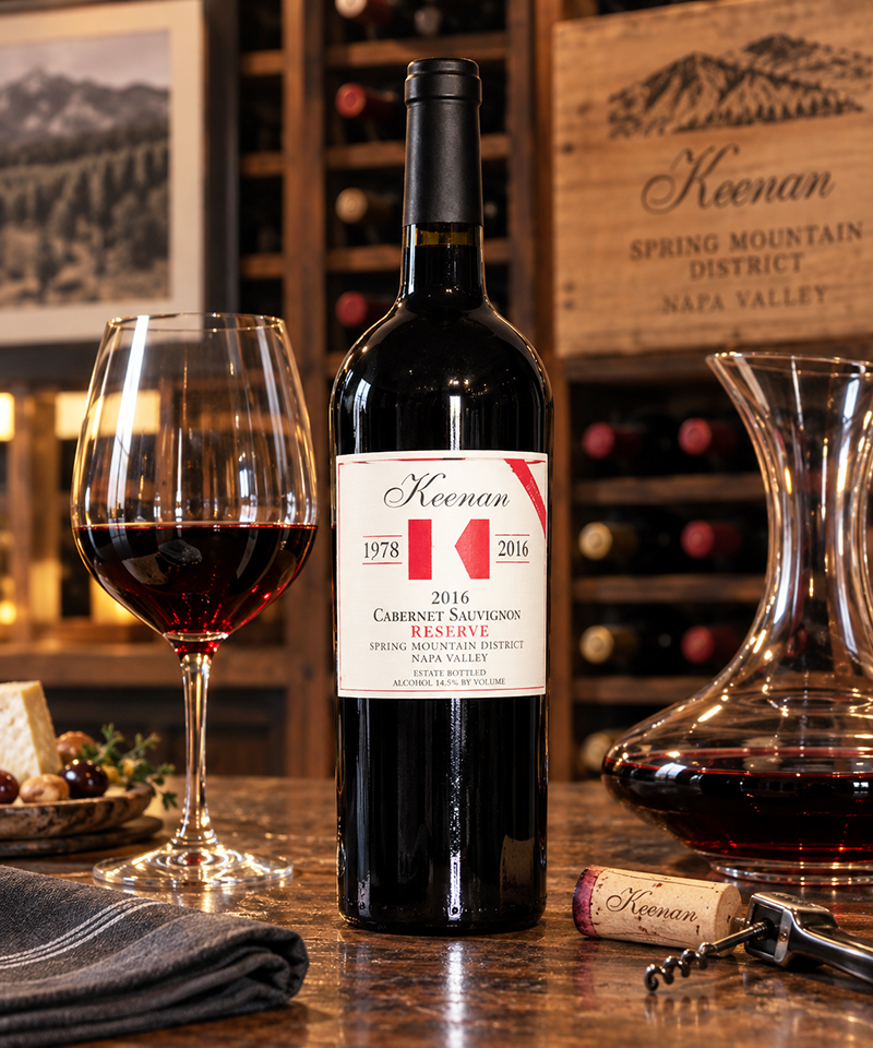 Keenan Cabernet Sauvignon Reserve 2016. <a href="#taste">Click here for tasting notes.</a>