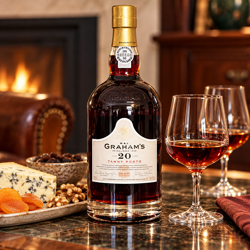 Graham's 20 Year Old Tawny Port. <a href="#taste">Click here for tasting notes.</a>