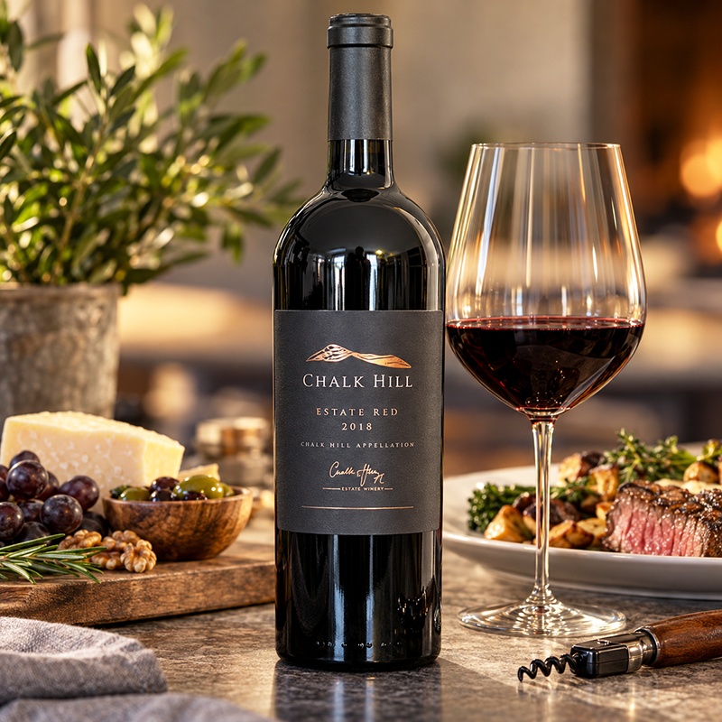 Chalk Hill Estate Red. <a href="#tasting">Click here for tasting notes.</a>