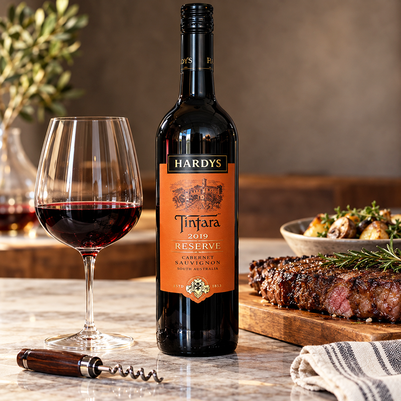 Hardys Tintara Reserve Cabernet Sauvignon 2019. <a href="#taste">Click here for tasting notes.</a>
