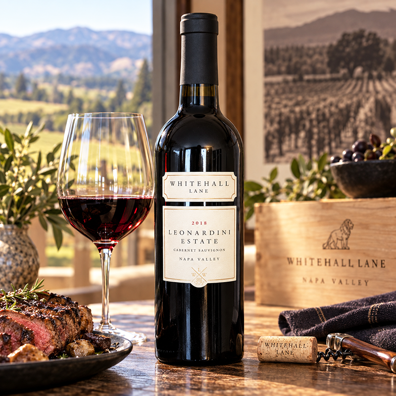 Whitehall Lane Leonardini Estate Cabernet Sauvignon 2018. 