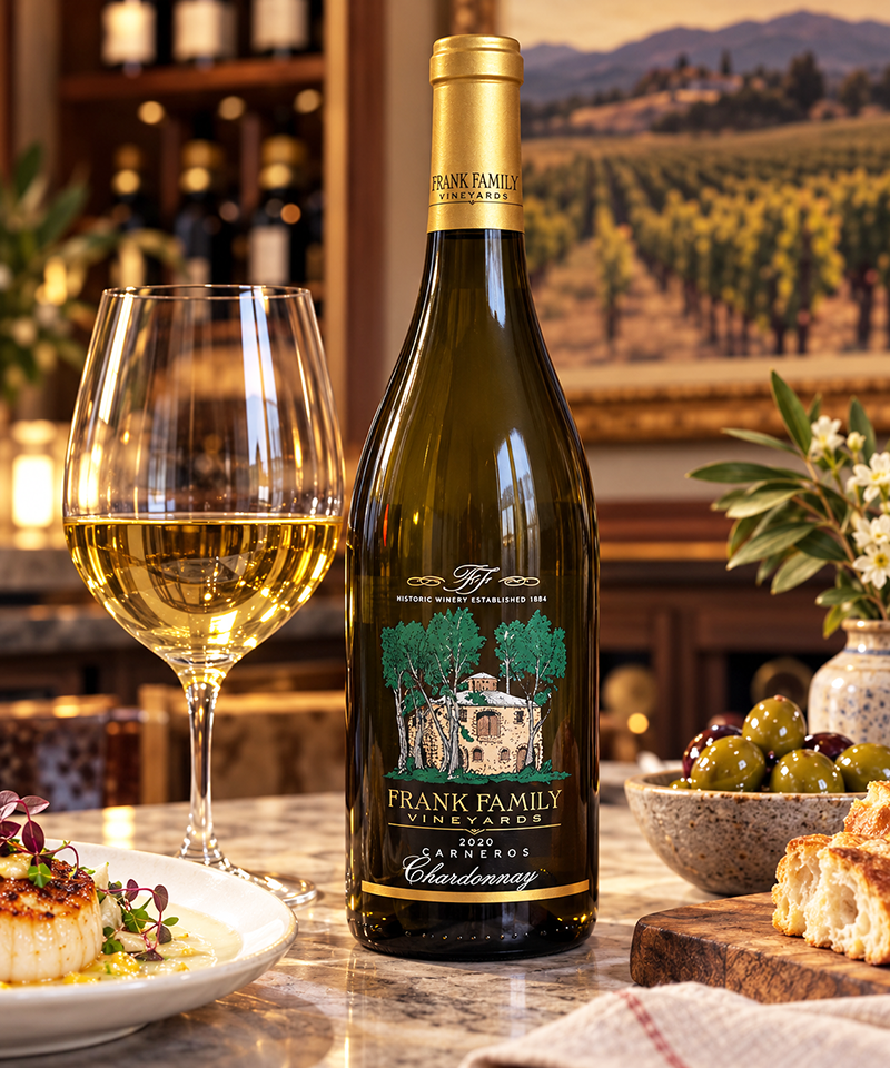 Frank Family Chardonnay. <a href="#taste">Click here for tasting notes.</a>