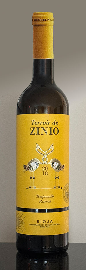 Bodegas Patrocinio Tempranillo Reserva Terroir de Zinio Rioja 2018