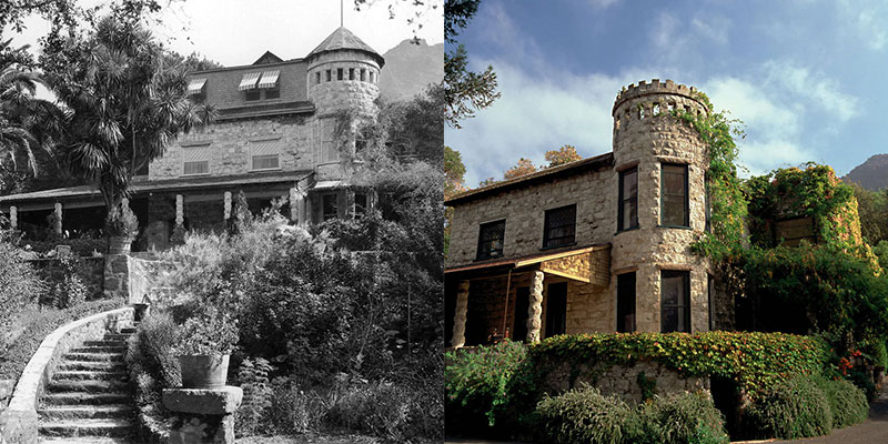 The Manor House in the 1920s and today.