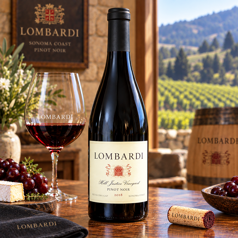 Lombardi Pinot Noir Hill Justice Vineyard 2018.