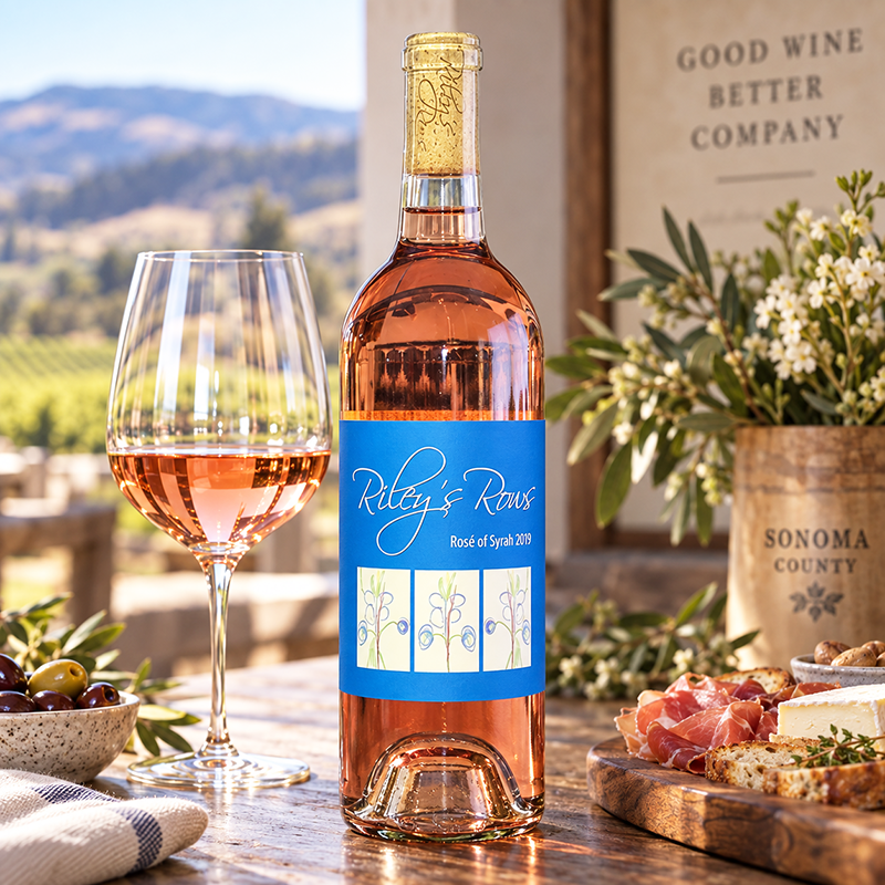 Riley's Rows Rosé of Syrah 2019.