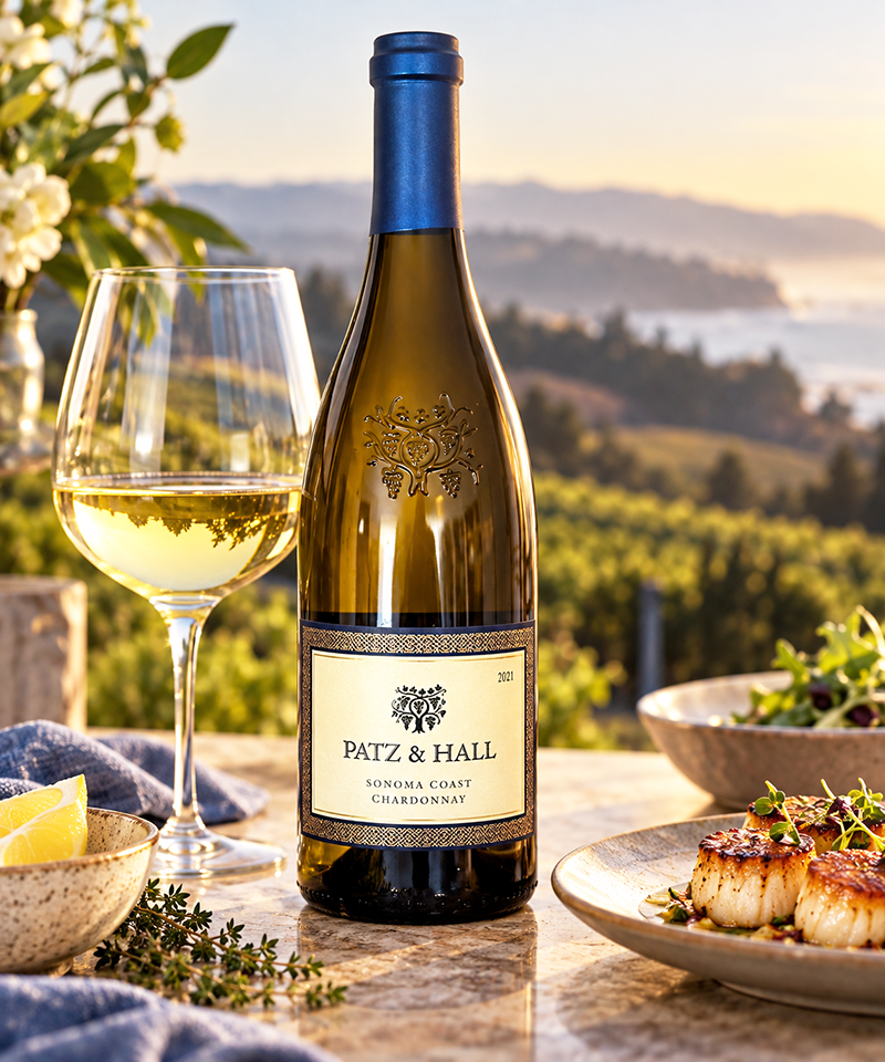 Patz &amp; Hall Sonoma Coast Chardonnay. <a href="#taste">Click here for tasting notes.</a>