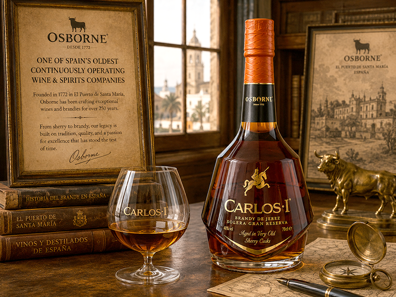 Carlos I Brandy de Jerez Solera Gran Reserva.