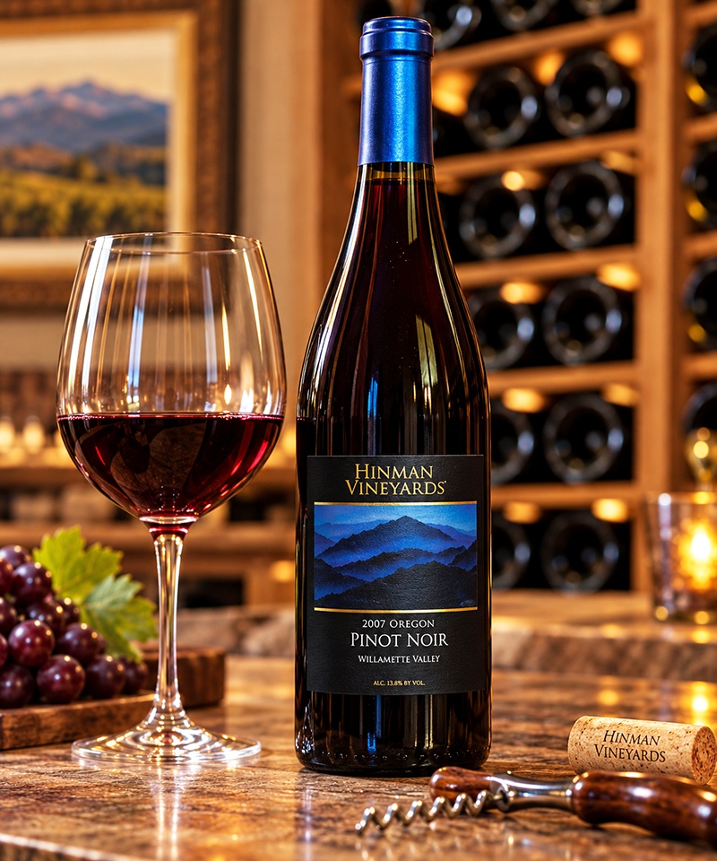Hinman Pinot Noir. <a href="#taste">Click here for tasting notes. </a>