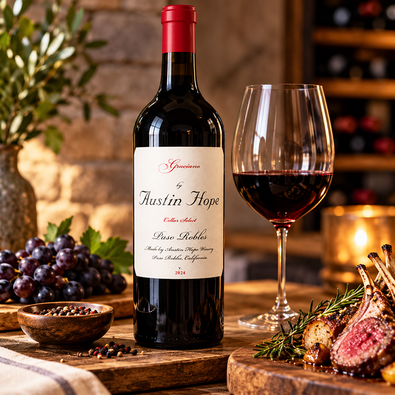 Austin Hope Graciano 2024. <a href="#taste">Click here for tasting notes. </a>