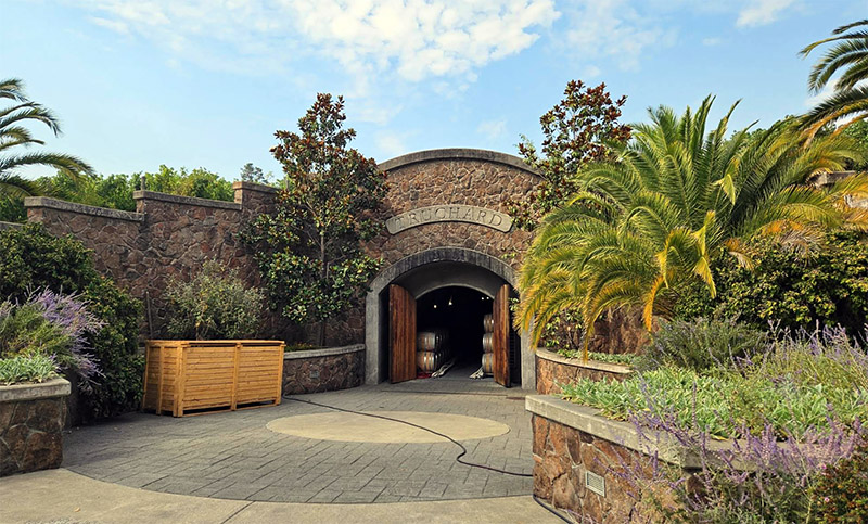 The Truchard cave carved into the hillside.
