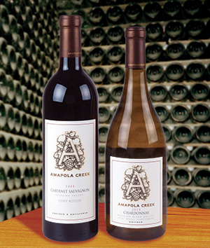 Amapola Creek Cabernet Sauvignon and Chardonnay